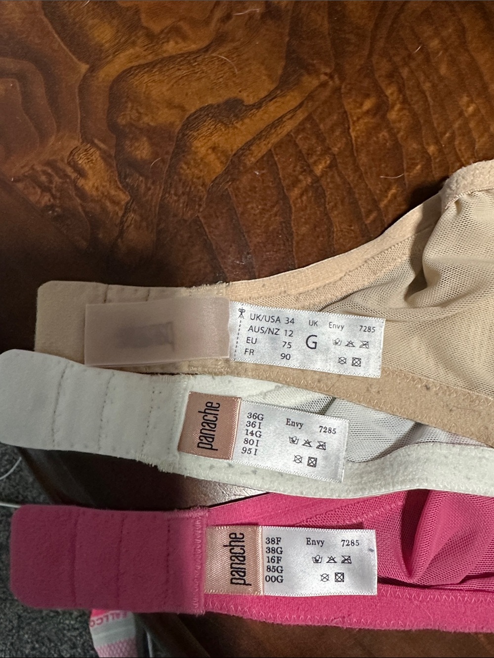 Panache Pink, Cream & Tan Lace-Trim Bras Trio - Picture 4 of 5